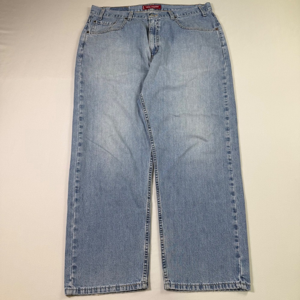 Vintage Levi's 569 Loose Straight Jeans Mens 38x30 Light Wash Made in USA Baggy
